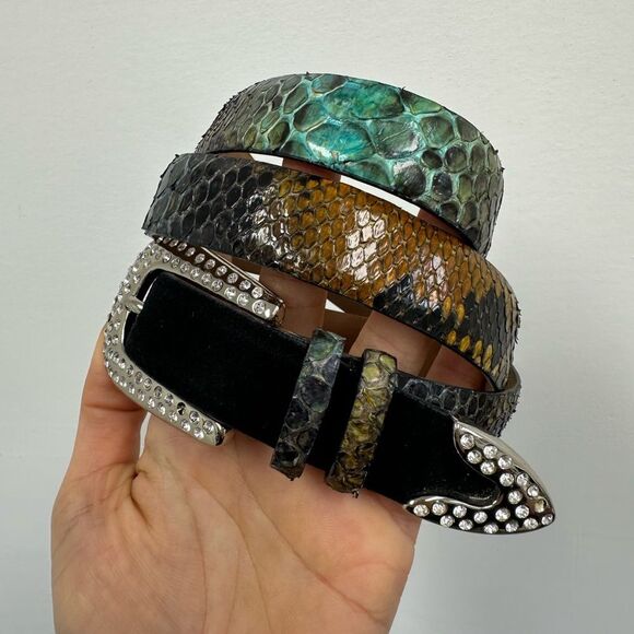 Claudio Orciani Genuine Snakeskin & Suede Leather Western  display picture 3